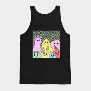 Cute Colorful Monsters Tank Top